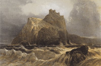 Fast Castle, from the Sea by English School